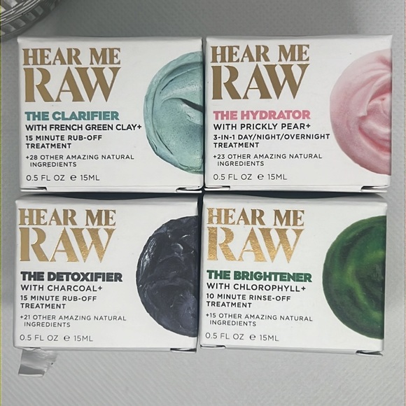Hear Me Raw-The Fab Four Bento Box -Mask & Moisturizer Skincare Set - Picture 1 of 5